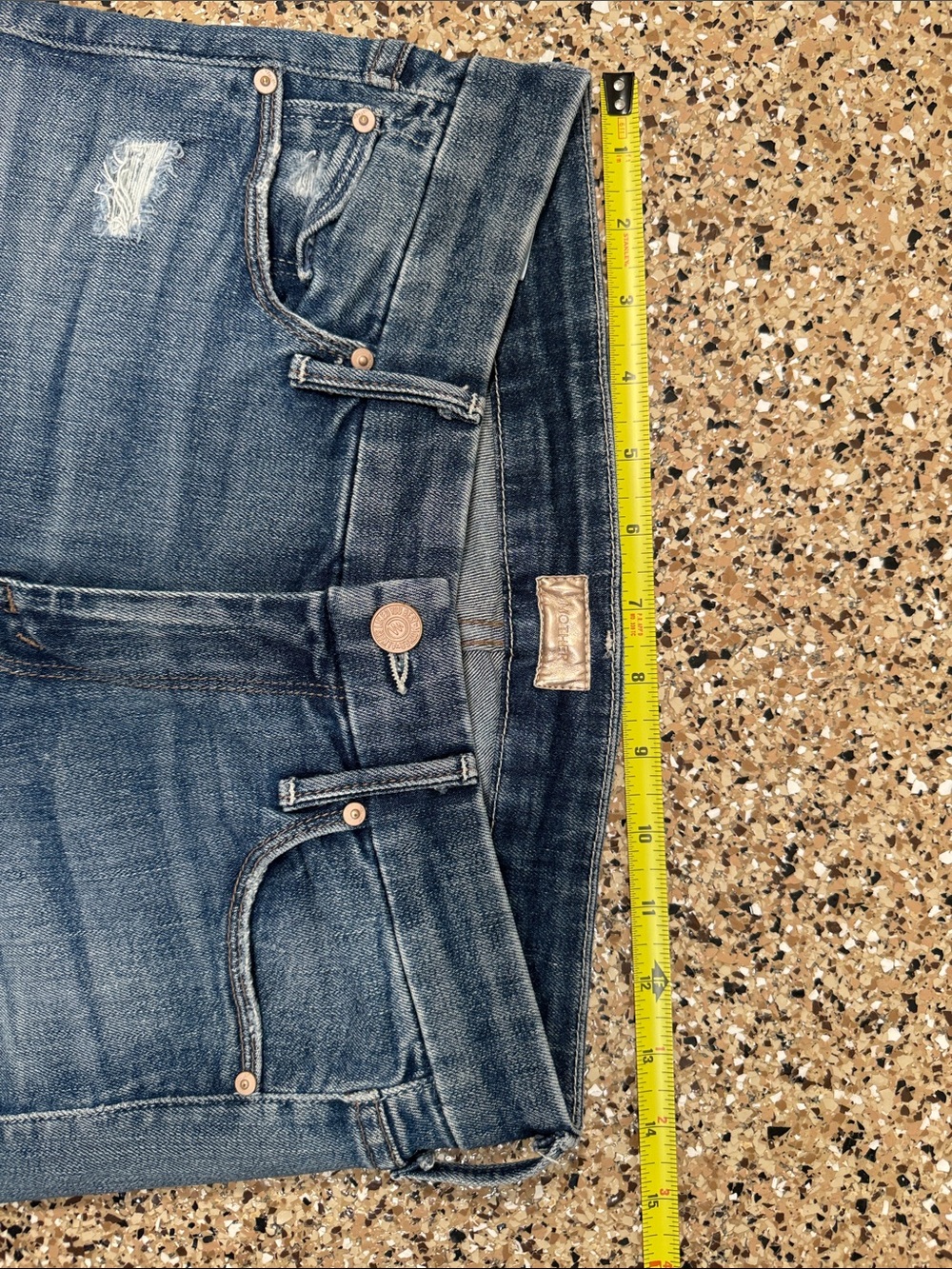 MOTHER Two-Tone Blue 'The Looker' Denim Jeans - Picture 5 of 9